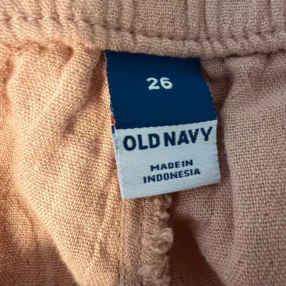 Old Navy Slouchy Tapered Coastal Pant Plus Size 26 High Rise Cotton Gauze  NWT‎ - Picture 3 of 8